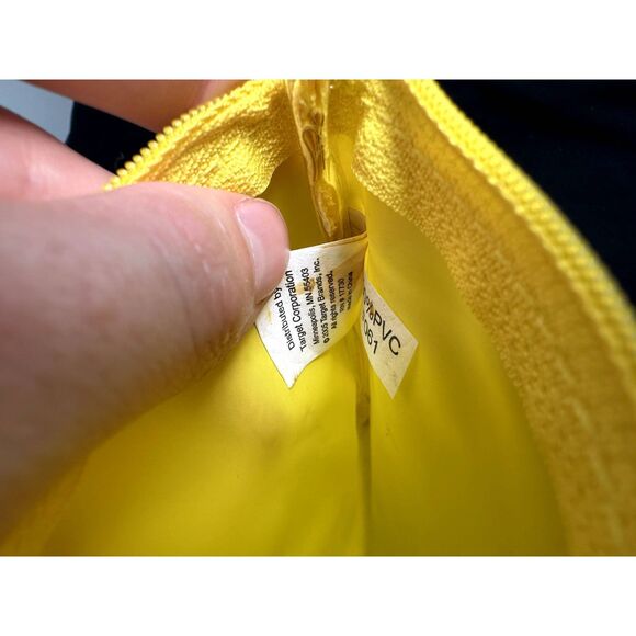 Y2k FRED is RED 'Queen Bee' Coin Purse Yellow PVC Makeup Pouch - Picture 6 of 7